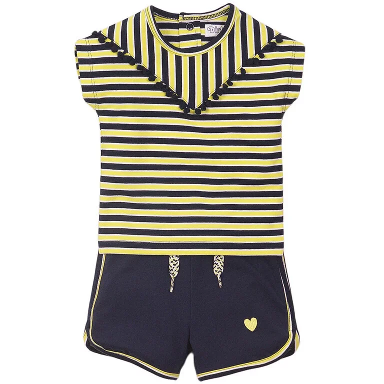 Tweedelig setje Be Kind (navy/yellow)