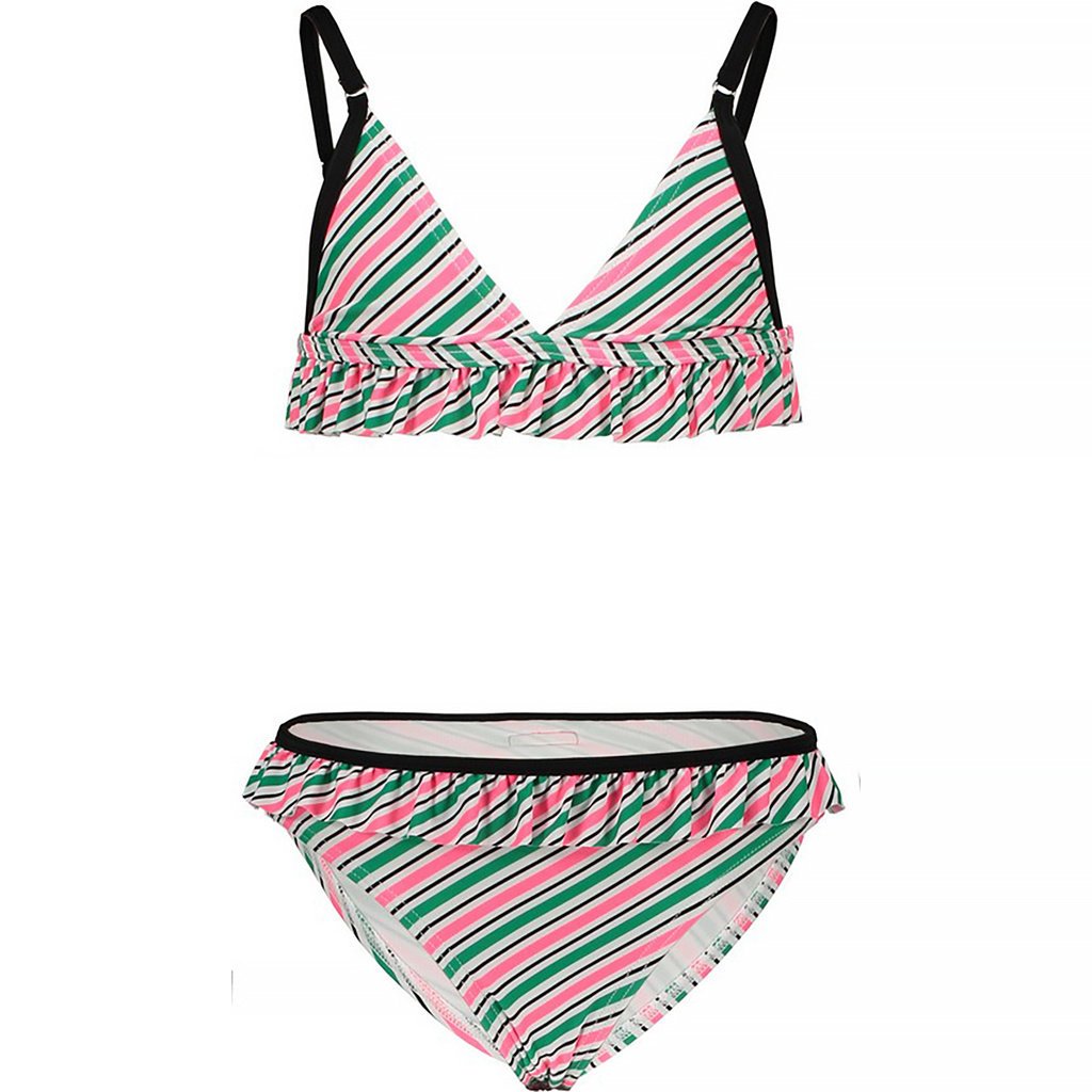 Bikini Ruffle (stripe sunny)