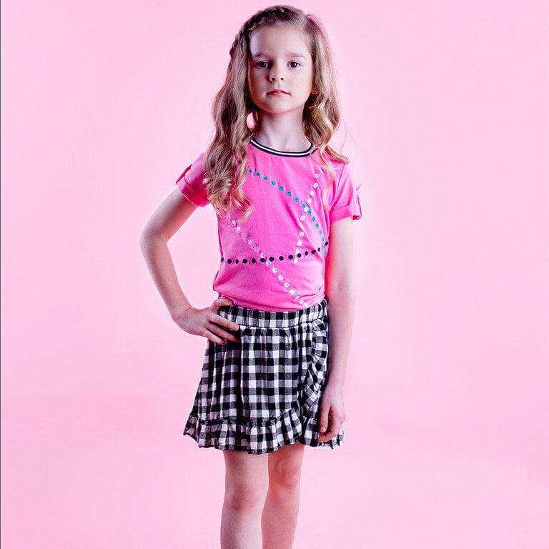 Rokje Check (sunny black/white)