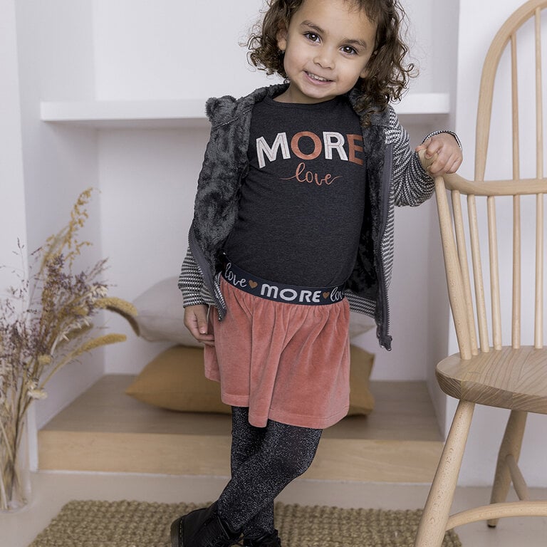 Buitenvestje Love (grey/off-white)