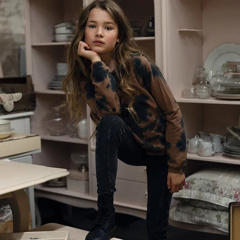 Trui tie-dye (medium brown)