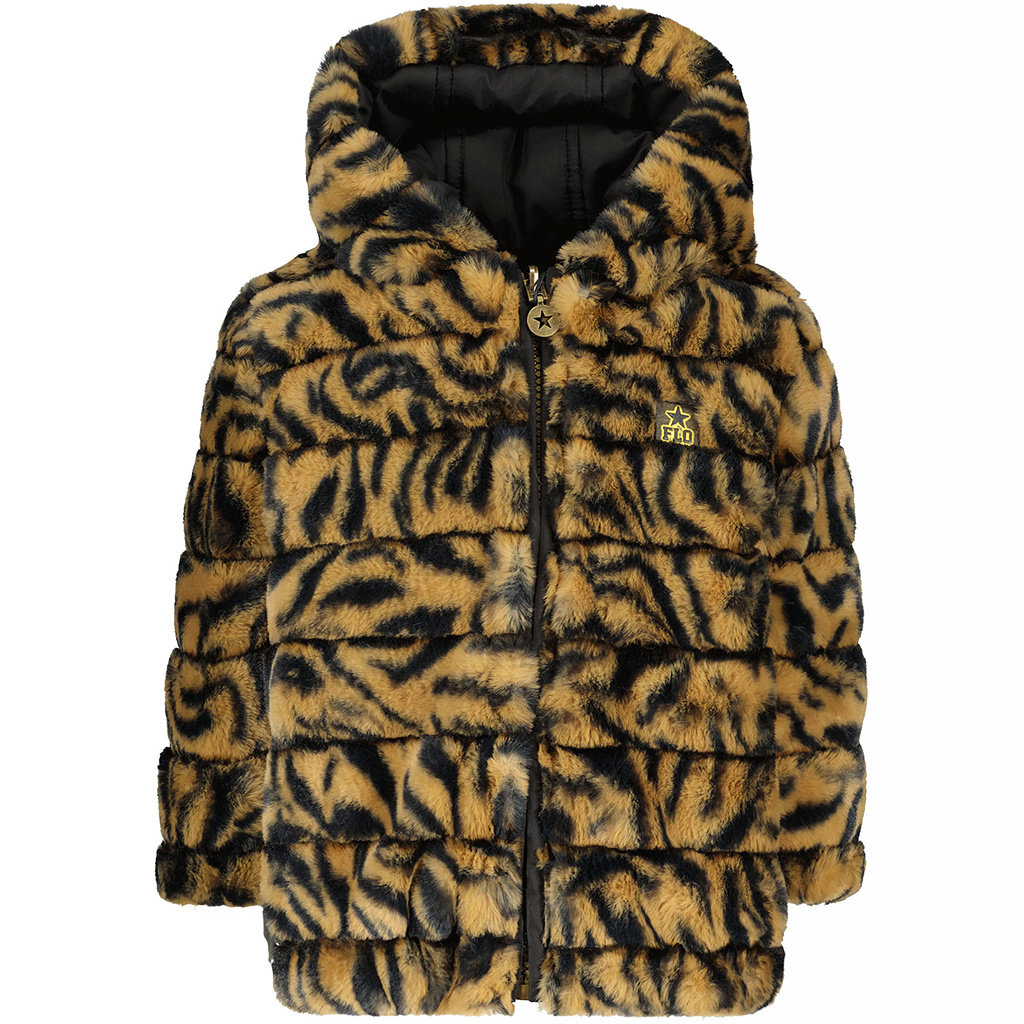 Winterjas REVERSIBLE hoodie (zebra)