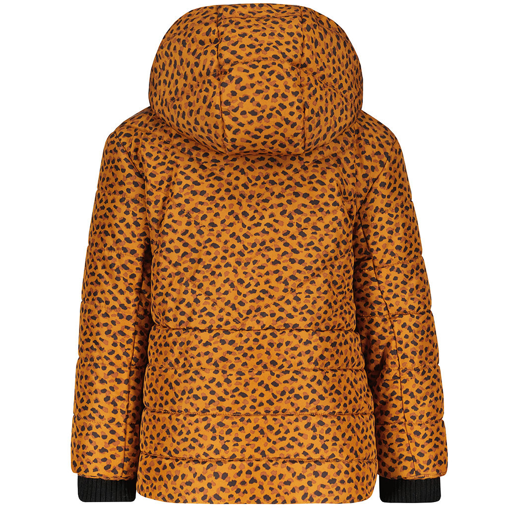 Winterjas fake fur kraag hoodie (camel)