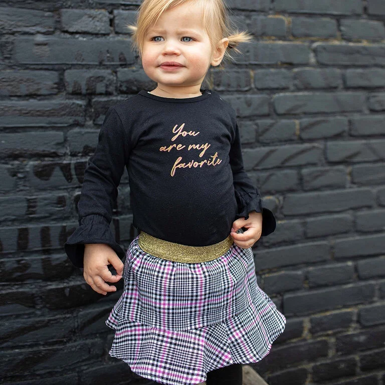 Rokje Lizette (pink candy check)