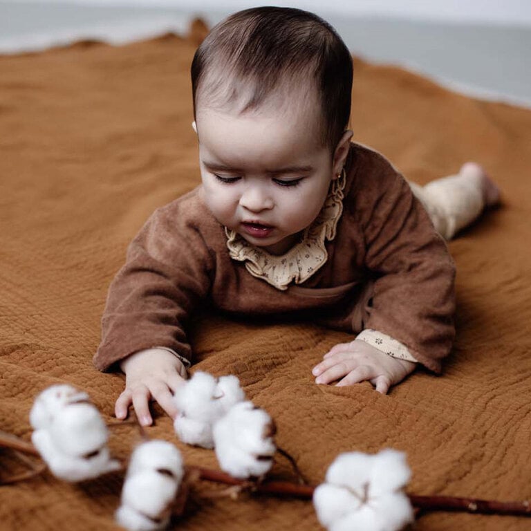 Overslag rompertje Charli (brown choco)