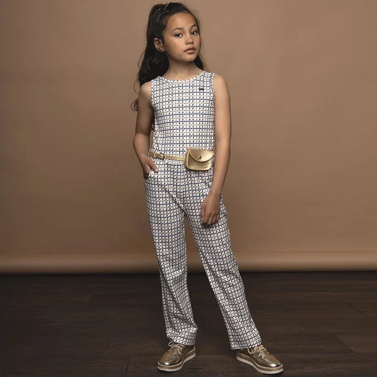 Jumpsuit Kamala pied de poule (lush bean)