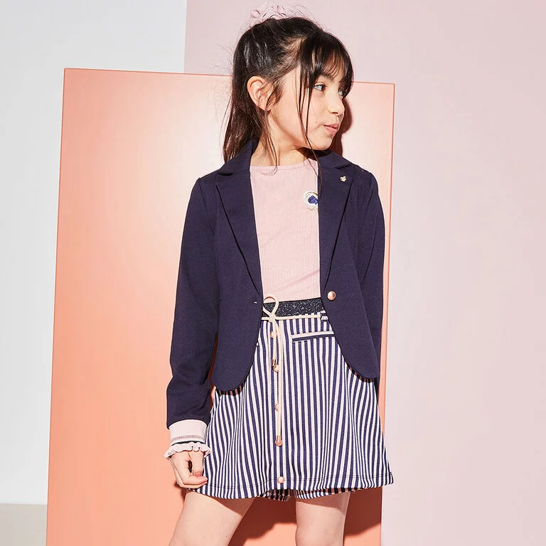 Broek-rokje Seva striped (navy blazer)