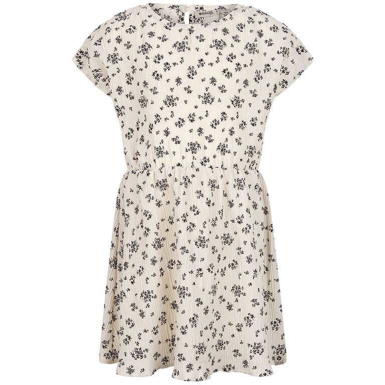 Jurk plisse flower (off-white)