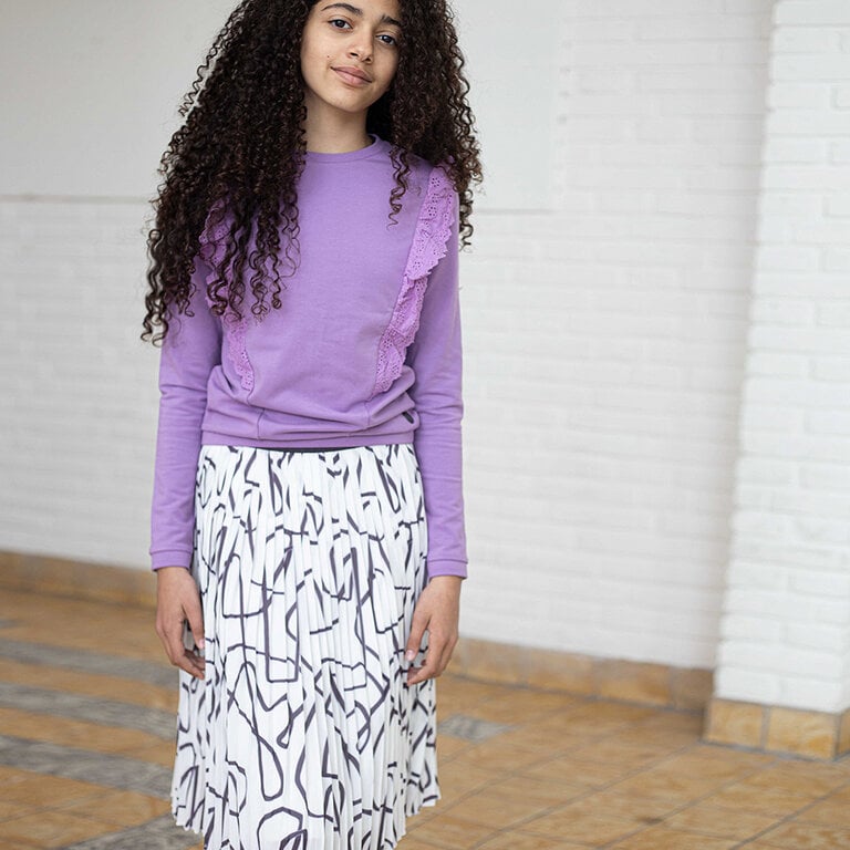 Rokje Tina (white grey lines)