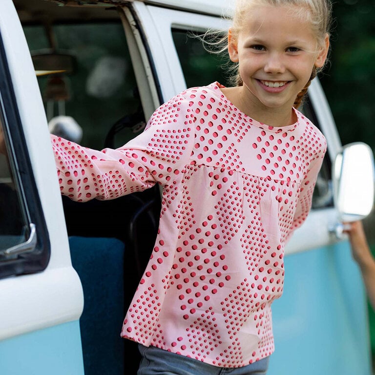 Blouse Mare (coral pink dot)