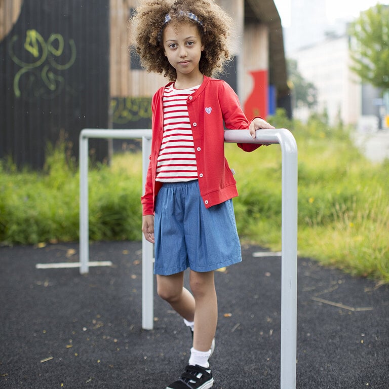 Broek-rokje skort denim (soft blue)