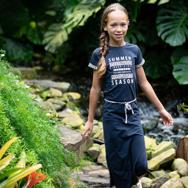 Maxi jurk B.Confident (navy)