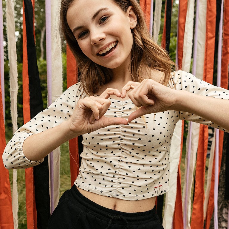 Top fancy dot (cream)