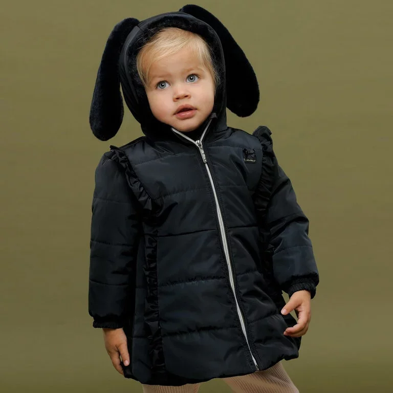 Winterjas bear ears Bonbon (dark navy)