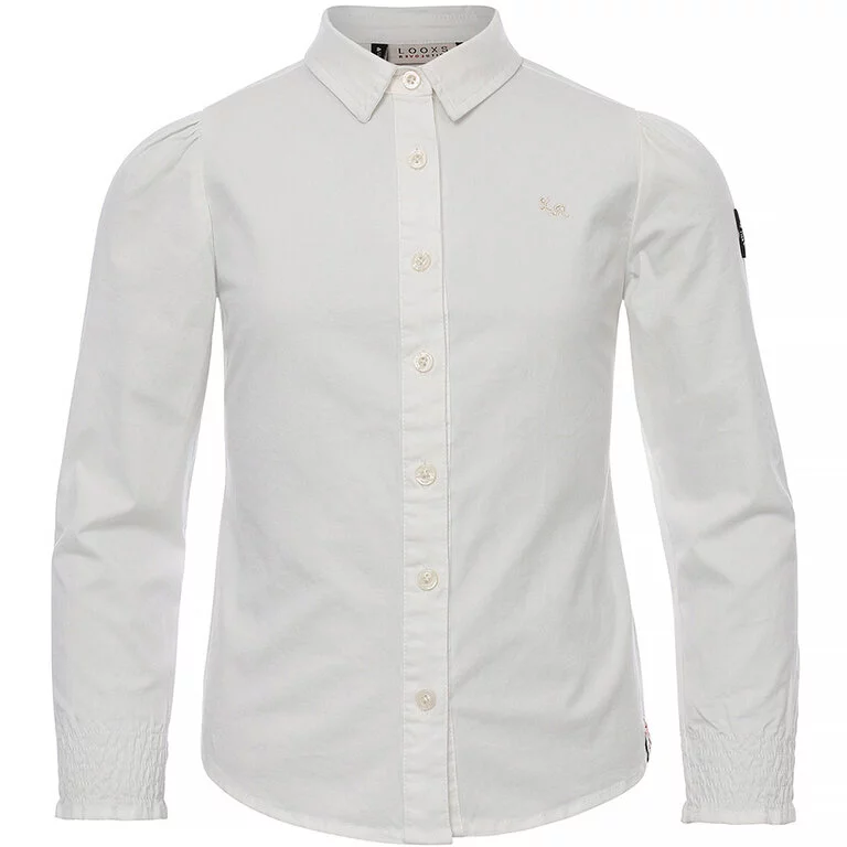 Blouse smocked poplin (ivory)