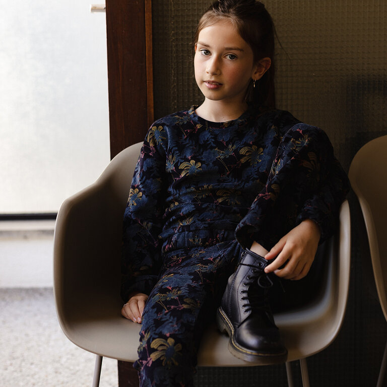 Broek Axelle (blue dark flower)