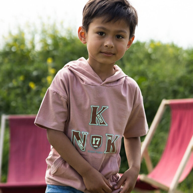 T-shirt hoodie (light mauve)