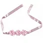 Le Chic Haarbandje en riem in-1 Riti satin & flowers (pink mist)
