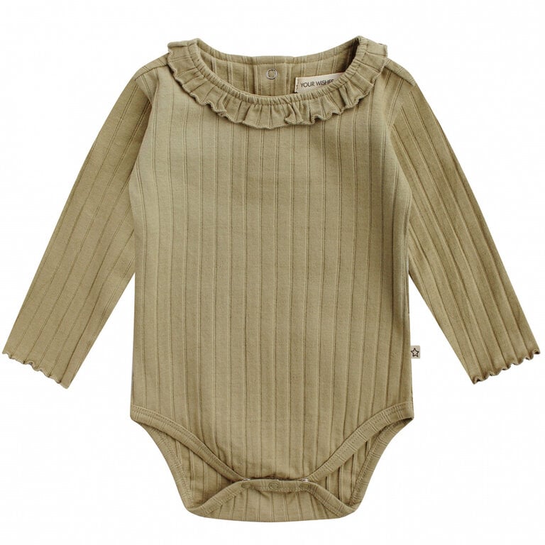 Rompertje met kraagje Jolie | Twin Rib (slate green)