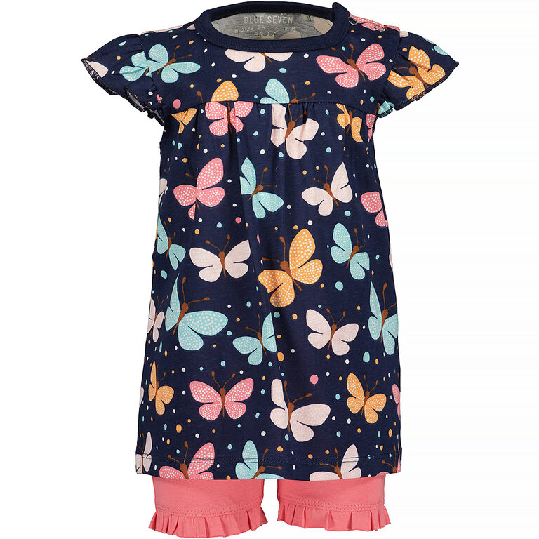 Setje tuniek met kort broekje Butterfly (ultramarin)