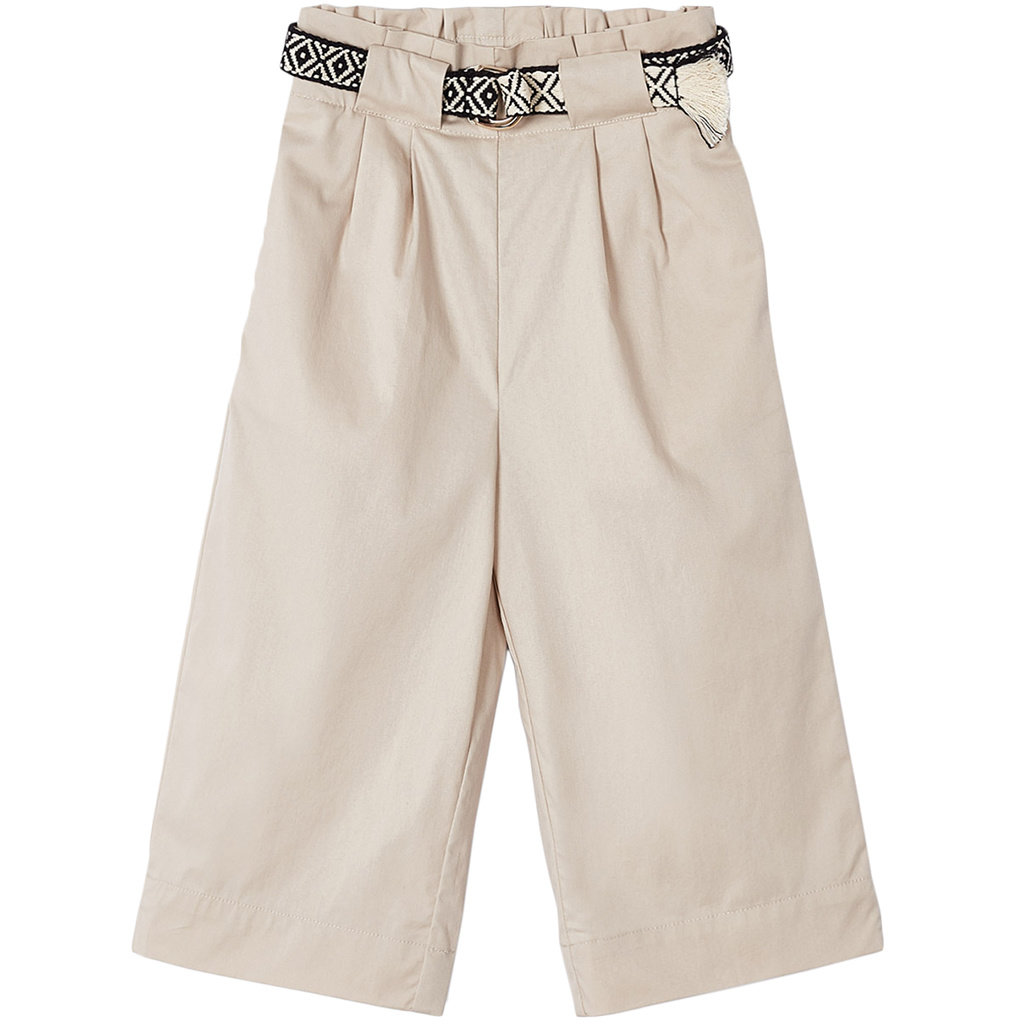 Broek culotte met riem (almond)