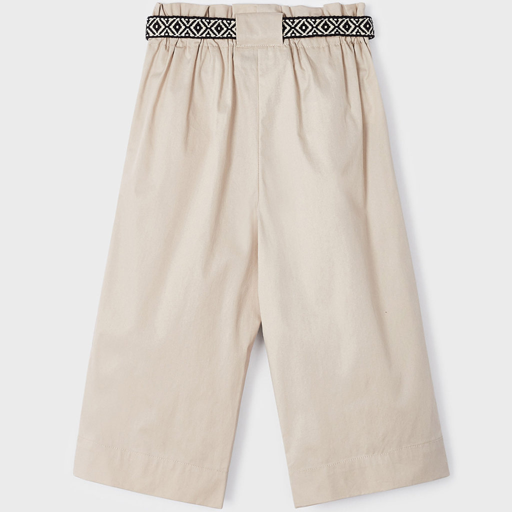 Broek culotte met riem (almond)
