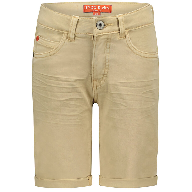 Korte broek stretch twill (sand)
