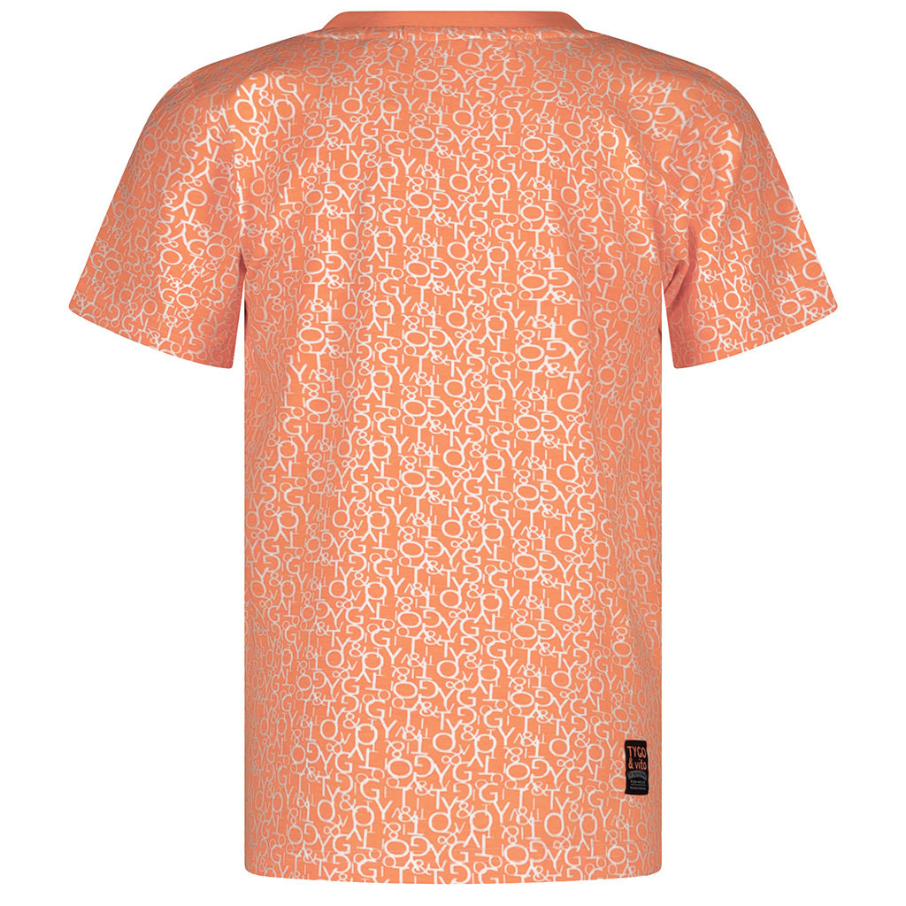 T-shirt tekst (orange clown)