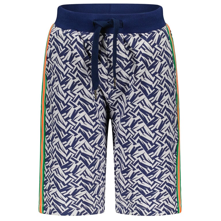 korte joggingbroek graphic (sporty blue)