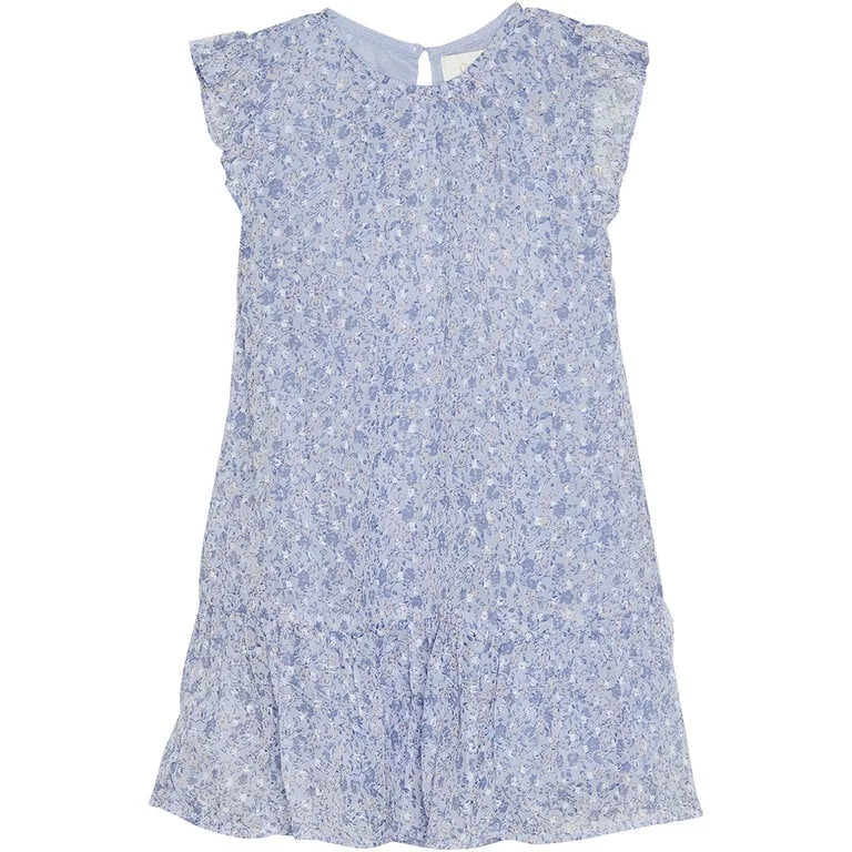 Jurk flower Dobby (xenon blue)