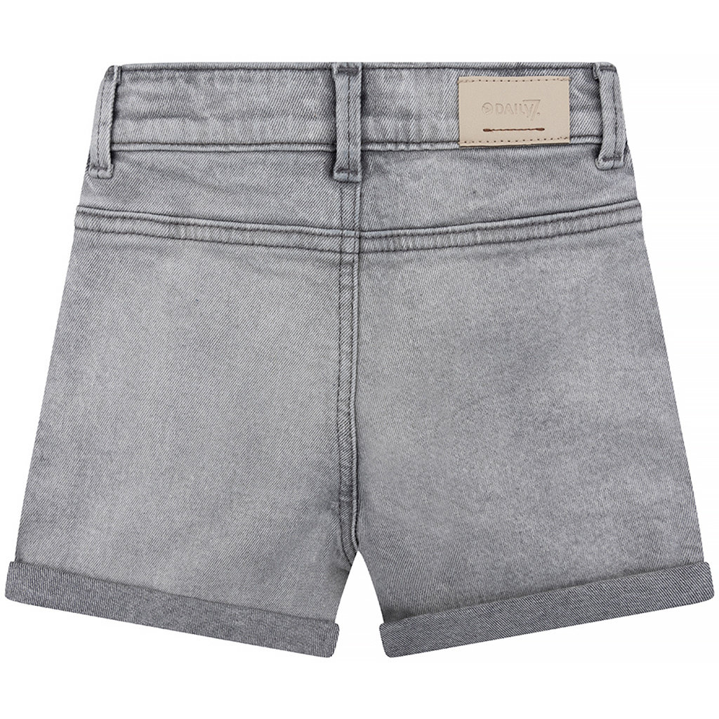 Korte spijkerbroek wide fit (light grey denim)