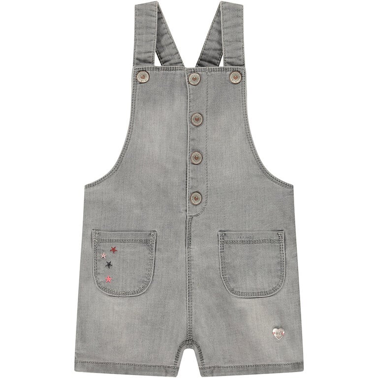 Jog jeans jumpsuit (light grey denim)