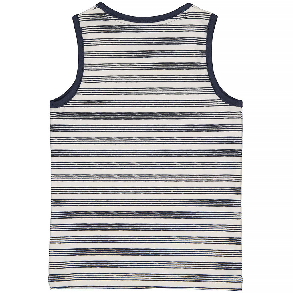 Mouwloos shirt Troy (off white stripe)
