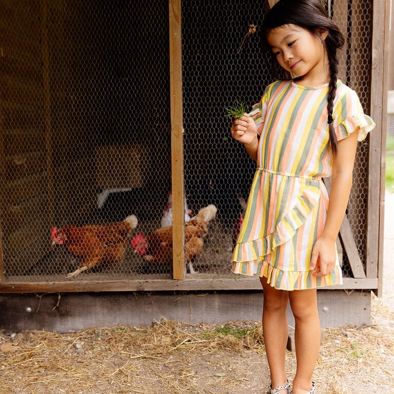 Jurk Tania (aop multi lines)