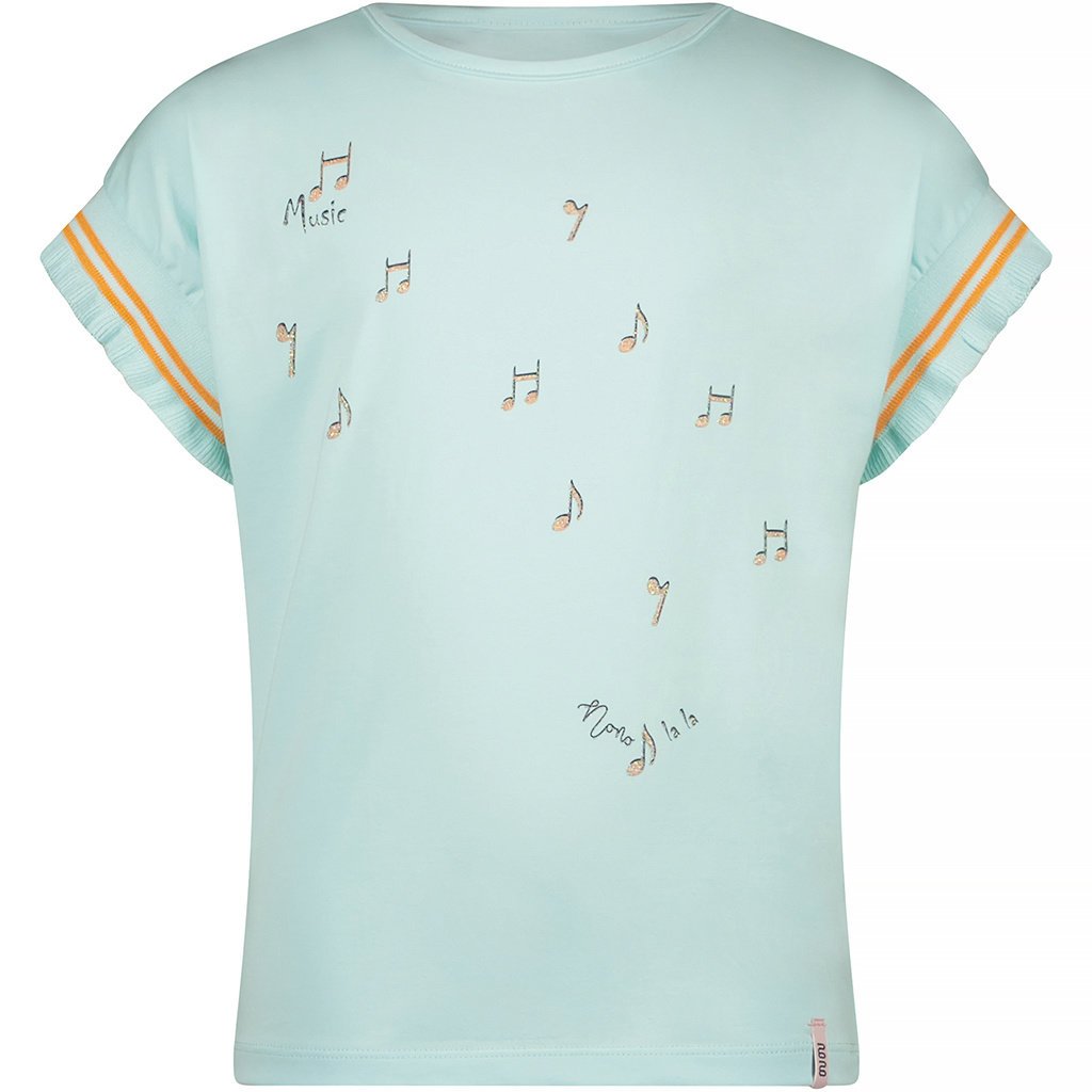 T-shirt Kanai muzieknoten (cream mint)