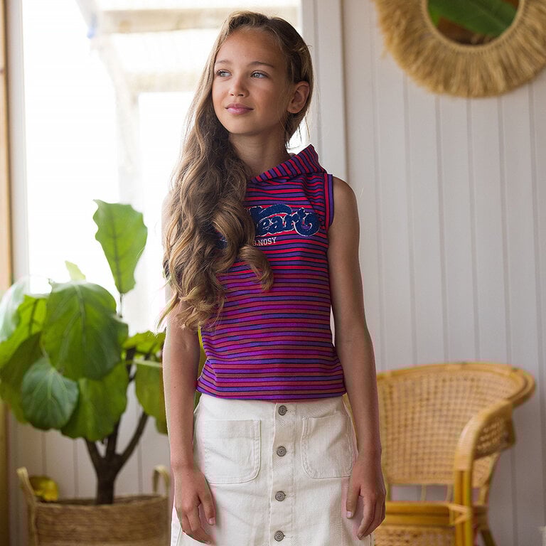 Top met capuchon (star stripe)