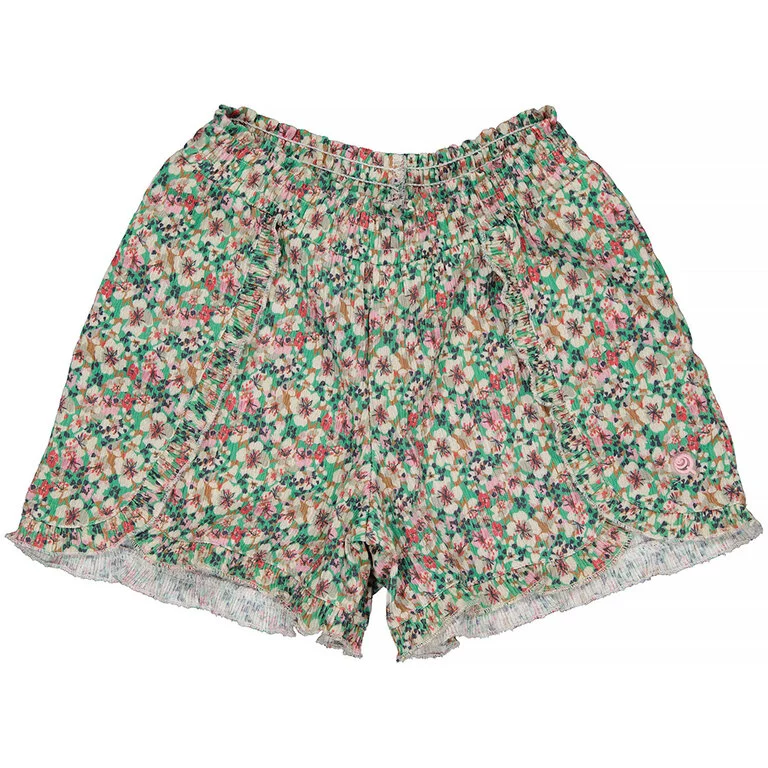 Korte broek Toos (green florals)