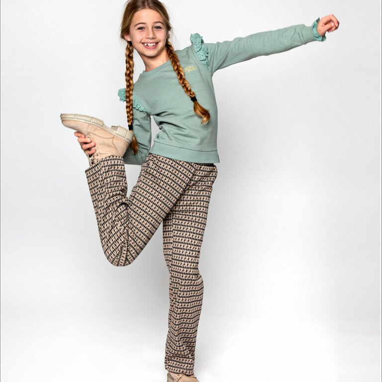 Broek wide leg (beige)