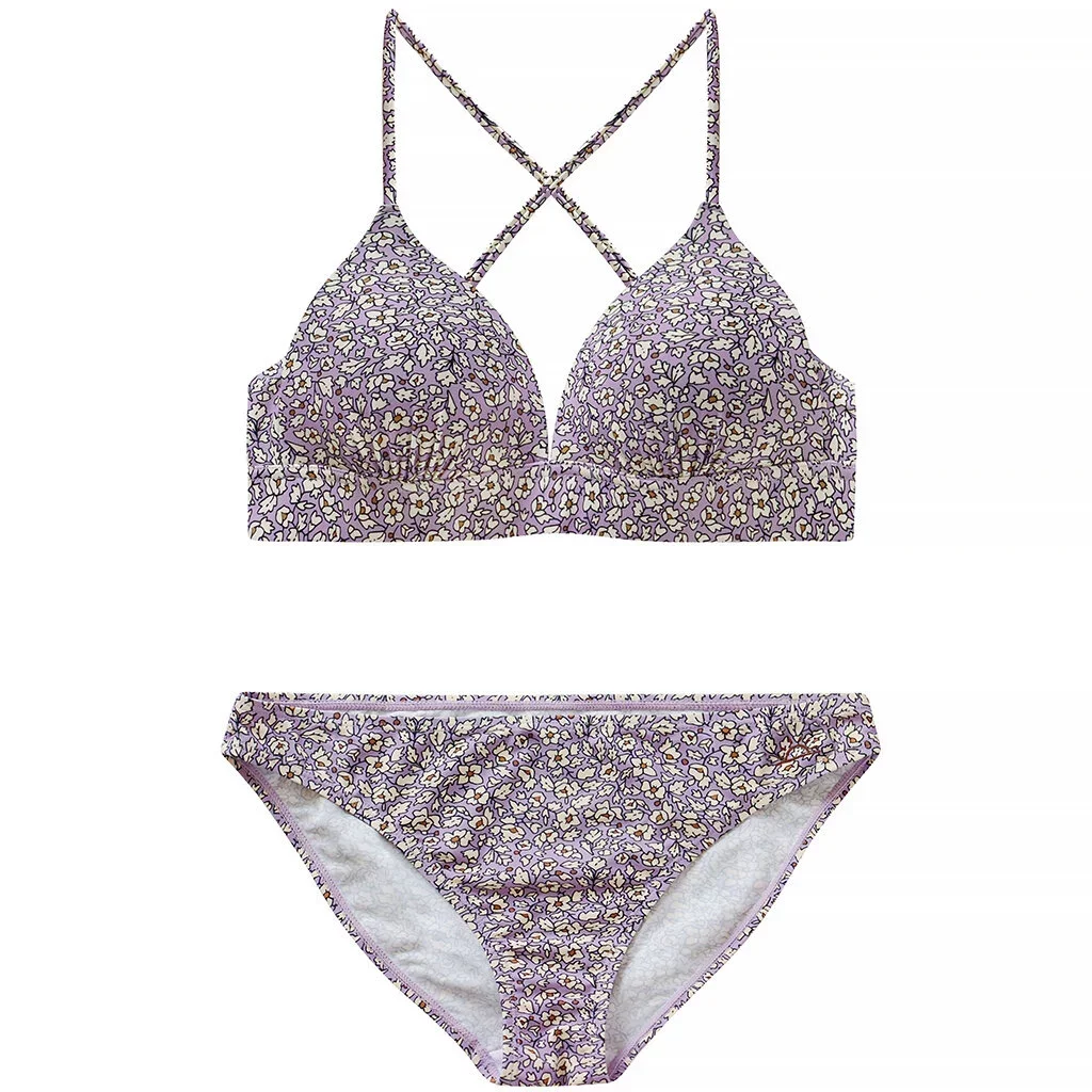 MOEDER Bikini Saya | Flore Women (chalk violet)