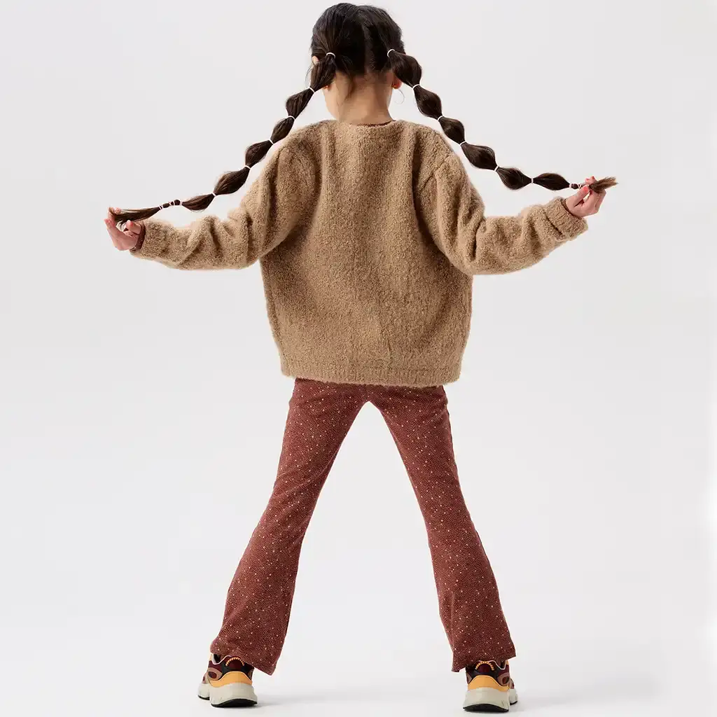 Fluffy gebreid vestje Annville (cork)