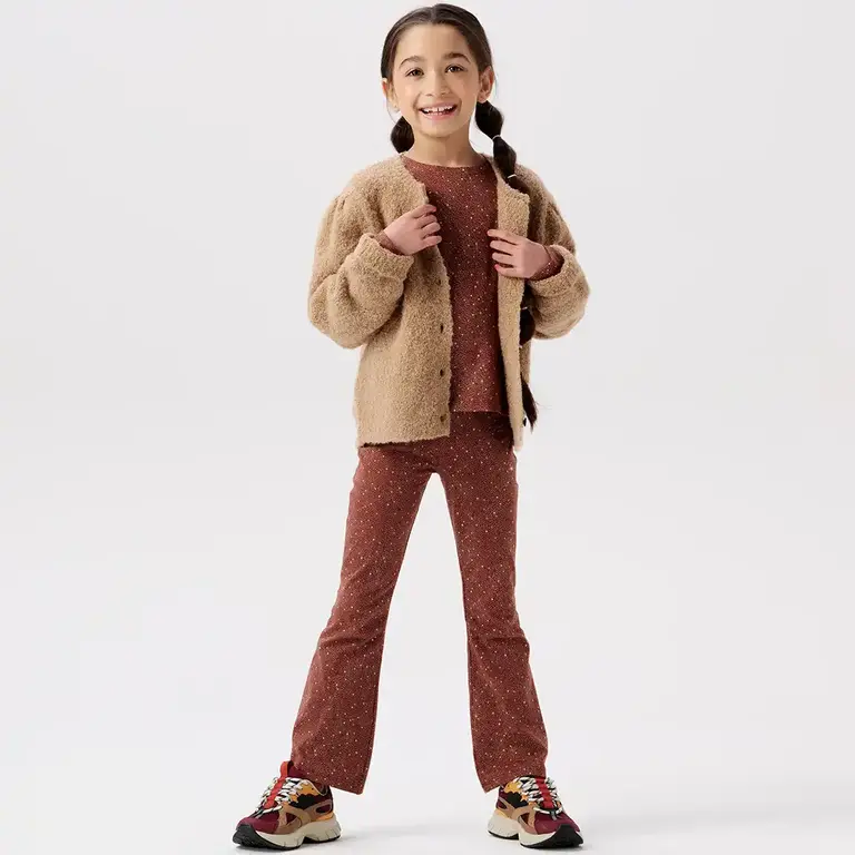 Fluffy gebreid vest Annville (cork)