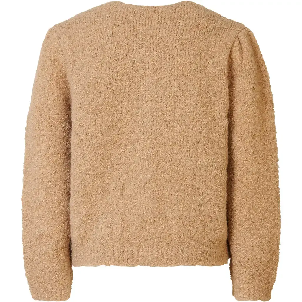 Fluffy gebreid vest Annville (cork)