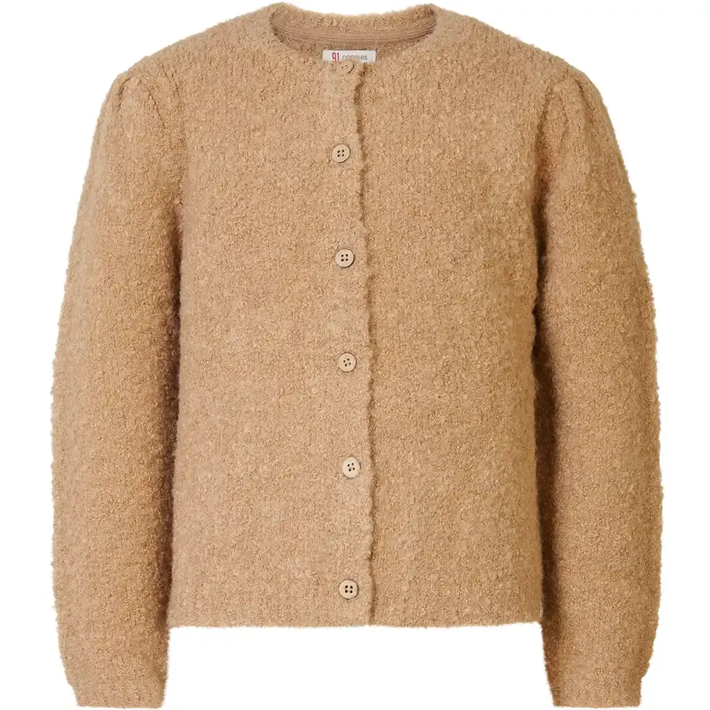 Fluffy gebreid vestje Annville (cork)