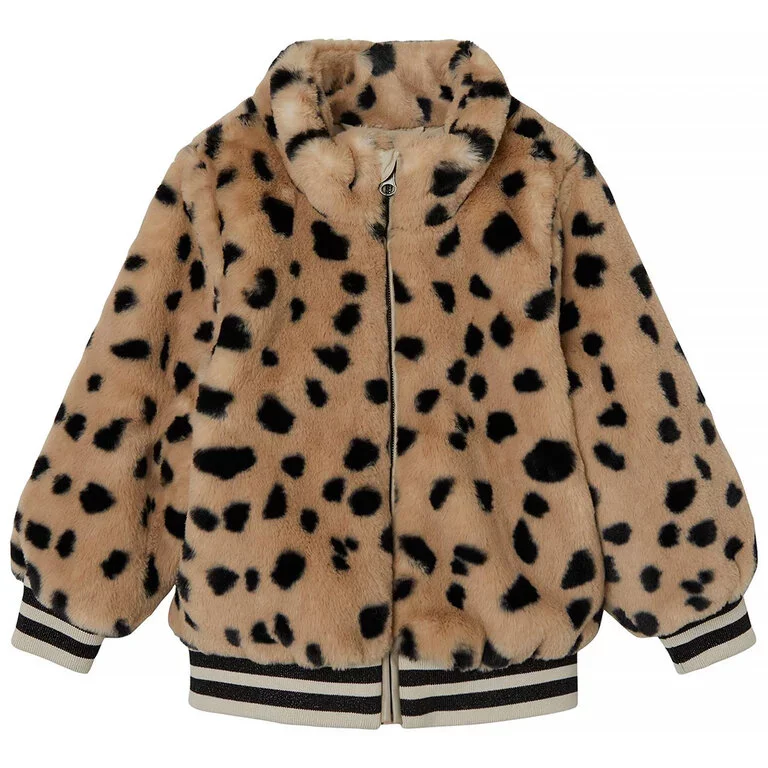 Winterjas fake fur leo Mindy (hunus)