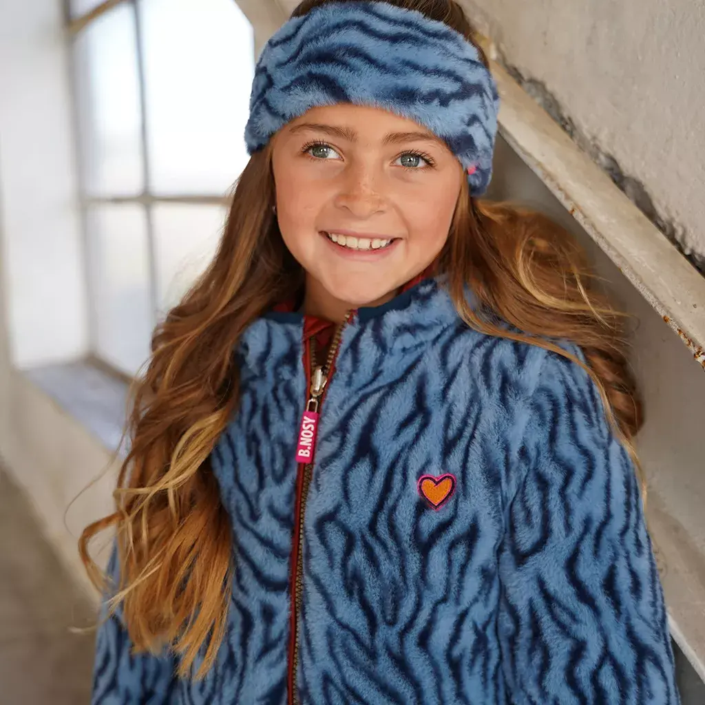 Fur haarband met sjaal (blue tiger)