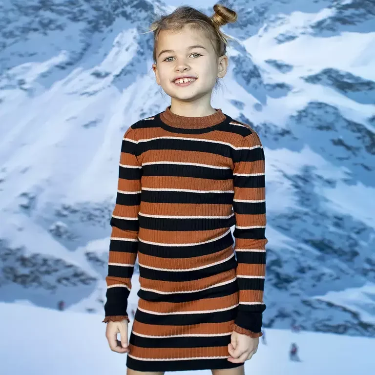 Jurk striped (black)