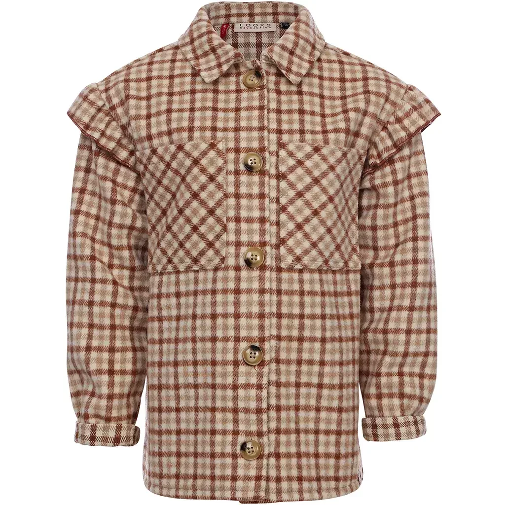 Shacket overhemd/jasje (brown check)