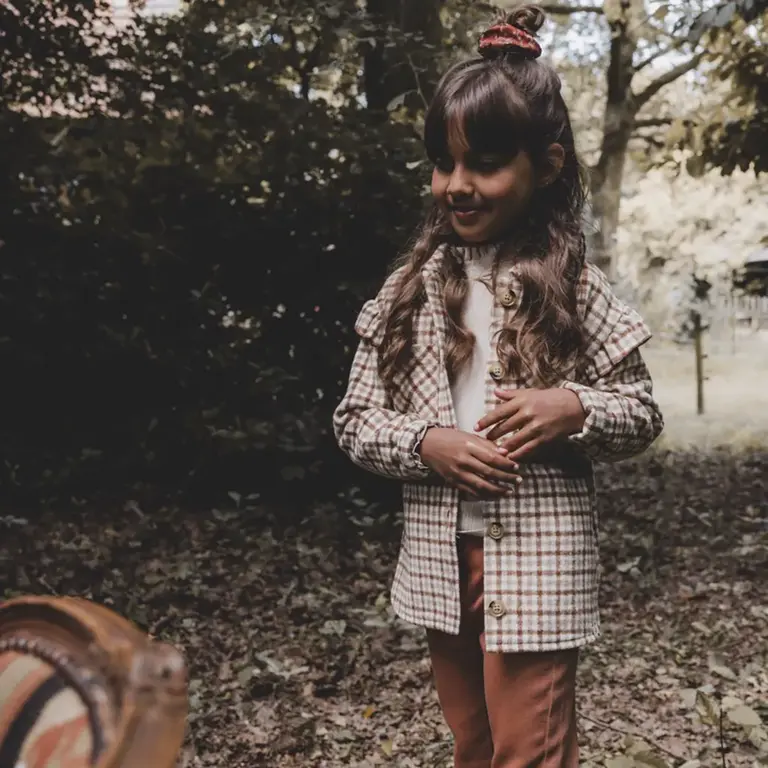 Shacket overhemd/jasje (brown check)