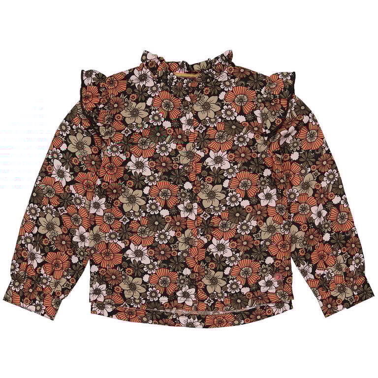 Blouse Aline (coral fushion flowers)
