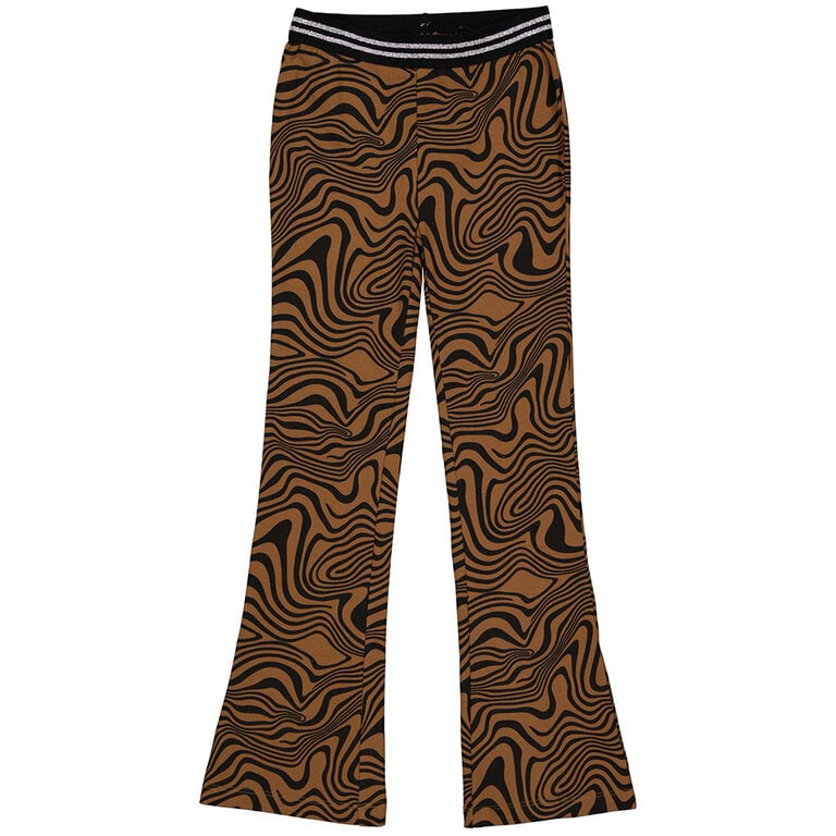 Broek flare Anja (black swirl)